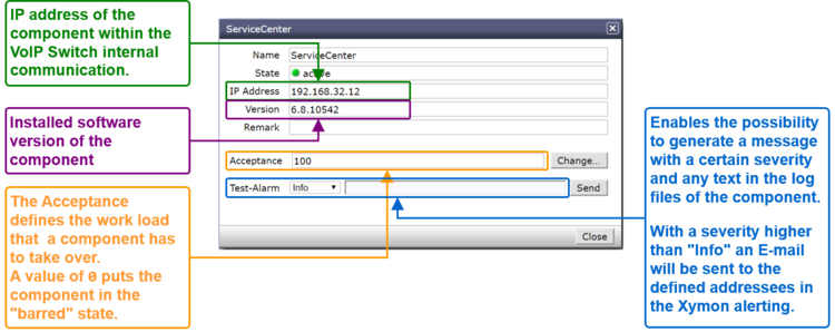 Dialog: "Component Details" Dialog: "Component Details"