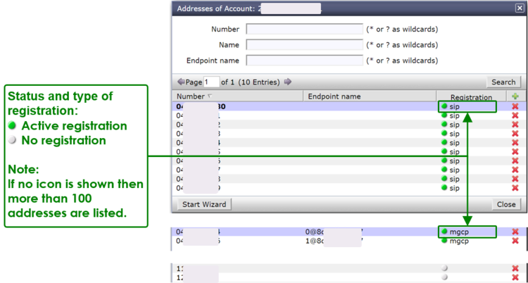 Dialog: "Addresses & Registration" Dialog: "Addresses & Registration"